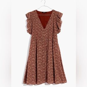 Pintuck Mini Dress in Florentine Floral